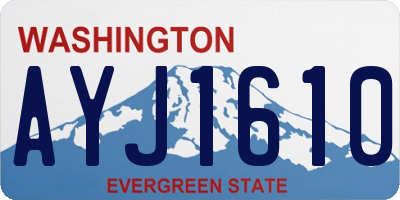 WA license plate AYJ1610