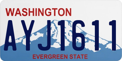 WA license plate AYJ1611
