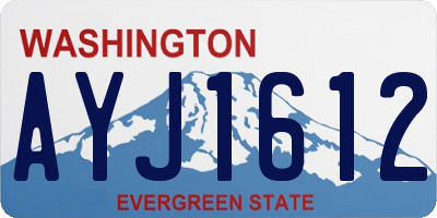 WA license plate AYJ1612