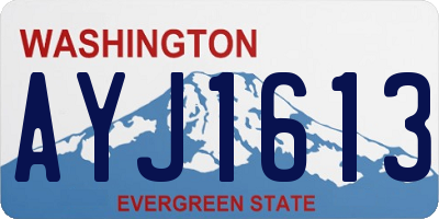 WA license plate AYJ1613