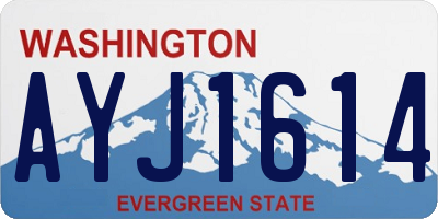 WA license plate AYJ1614