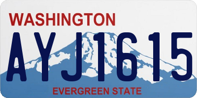 WA license plate AYJ1615