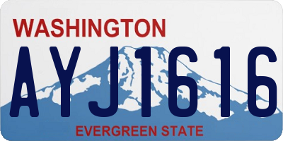 WA license plate AYJ1616