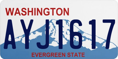 WA license plate AYJ1617