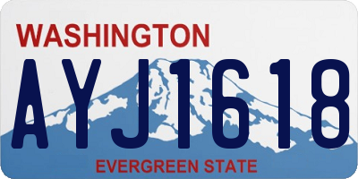 WA license plate AYJ1618