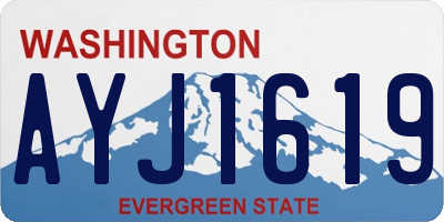 WA license plate AYJ1619
