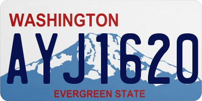 WA license plate AYJ1620