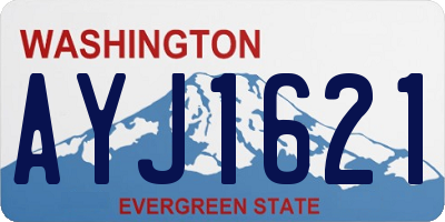 WA license plate AYJ1621