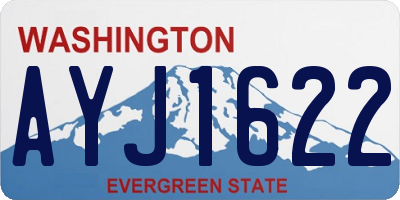 WA license plate AYJ1622