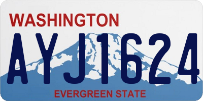 WA license plate AYJ1624