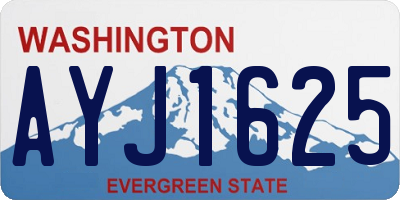 WA license plate AYJ1625