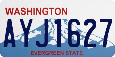 WA license plate AYJ1627