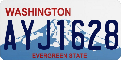 WA license plate AYJ1628