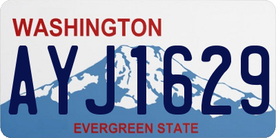 WA license plate AYJ1629