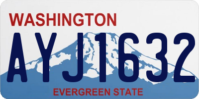 WA license plate AYJ1632