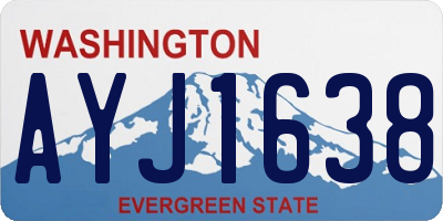 WA license plate AYJ1638