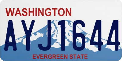 WA license plate AYJ1644