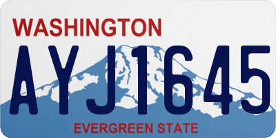 WA license plate AYJ1645