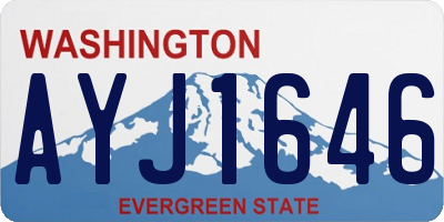 WA license plate AYJ1646