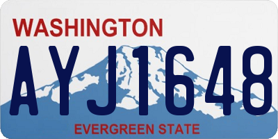 WA license plate AYJ1648