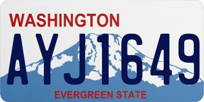 WA license plate AYJ1649