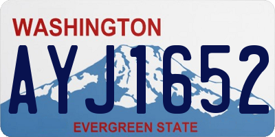 WA license plate AYJ1652