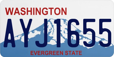 WA license plate AYJ1655