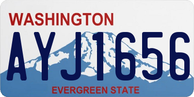 WA license plate AYJ1656