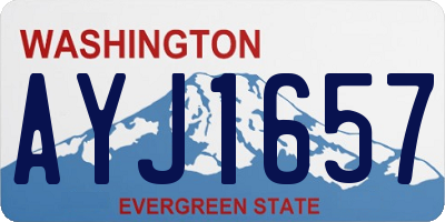 WA license plate AYJ1657
