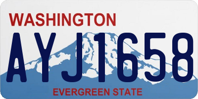 WA license plate AYJ1658