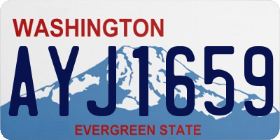 WA license plate AYJ1659