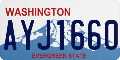 WA license plate AYJ1660