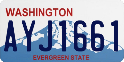 WA license plate AYJ1661