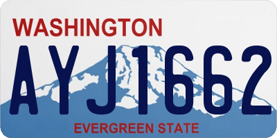 WA license plate AYJ1662