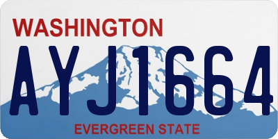 WA license plate AYJ1664