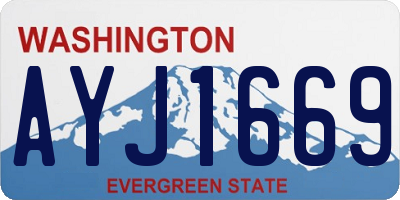 WA license plate AYJ1669