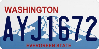 WA license plate AYJ1672