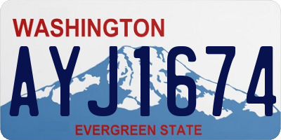WA license plate AYJ1674