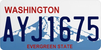 WA license plate AYJ1675