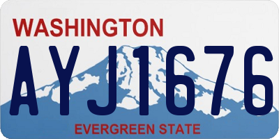 WA license plate AYJ1676