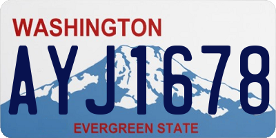 WA license plate AYJ1678