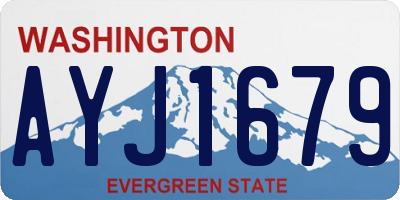 WA license plate AYJ1679
