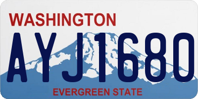 WA license plate AYJ1680