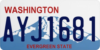WA license plate AYJ1681