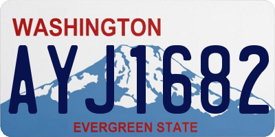 WA license plate AYJ1682