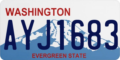 WA license plate AYJ1683
