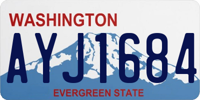 WA license plate AYJ1684