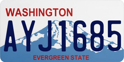 WA license plate AYJ1685