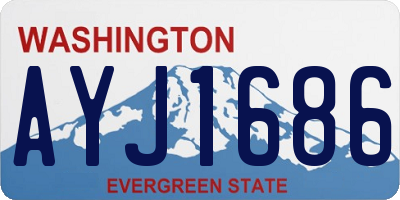WA license plate AYJ1686