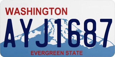 WA license plate AYJ1687
